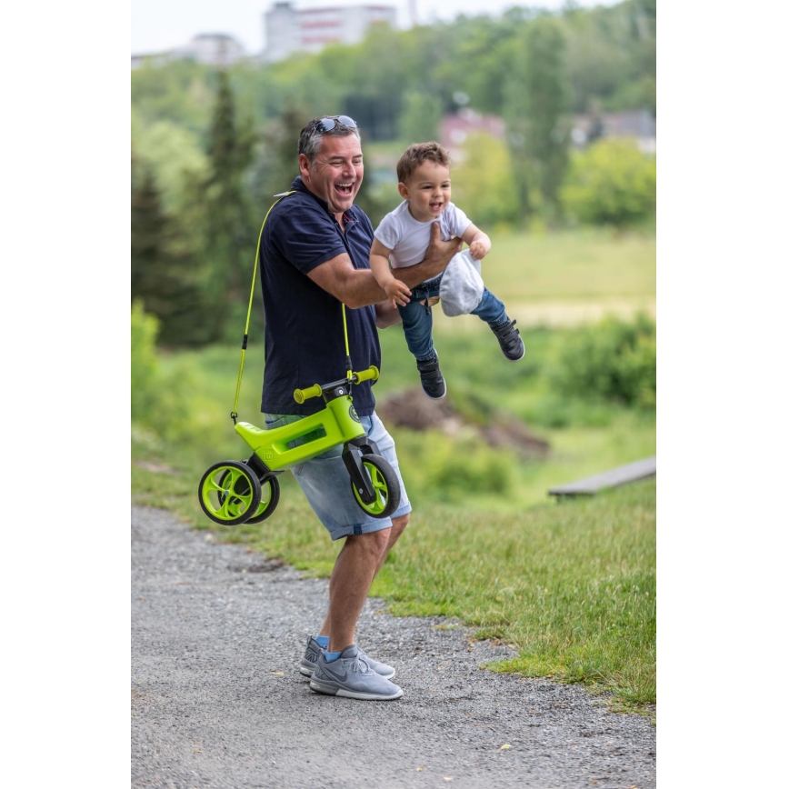 Funny Wheels - Bicicletă de echilibru 2 în 1 RIDER SUPER SPORT, verde/negru