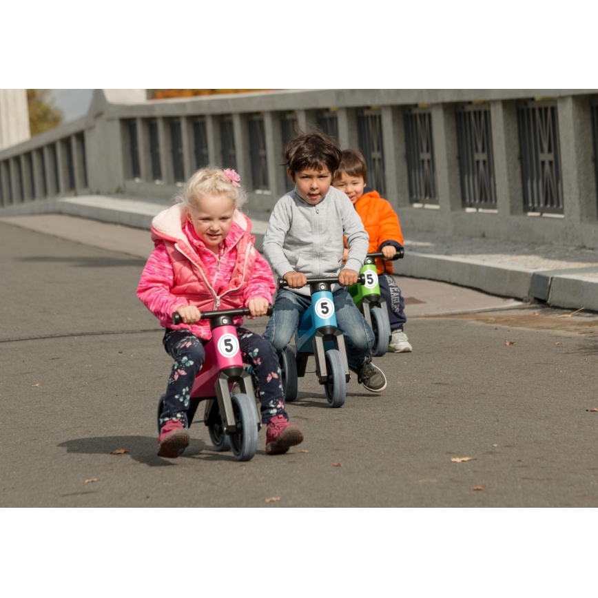 Funny Wheels RIDER SPORT - Bicicletă de echilibru 2în1, roz/negru