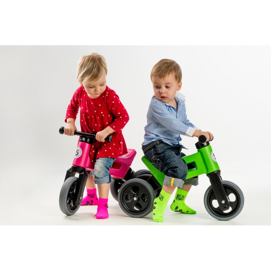 Funny Wheels RIDER SPORT - Bicicletă de echilibru 2în1, roz/negru