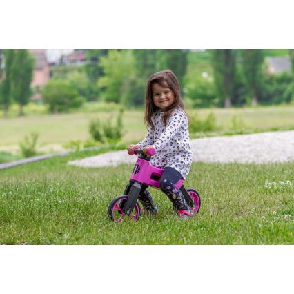 Funny Wheels RIDER SUPER SPORT - Bicicletă fără pedale 2 în 1, roz/negru