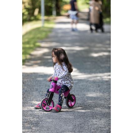 Funny Wheels RIDER SUPER SPORT - Bicicletă fără pedale 2 în 1, roz/negru