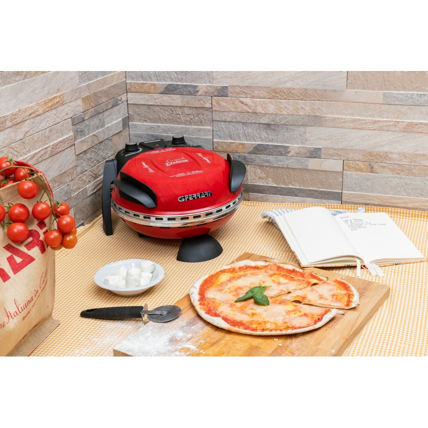 G3Ferrari G1000602 - Cuptor pentru pizza DELIZIA 1200W/230V roșu
