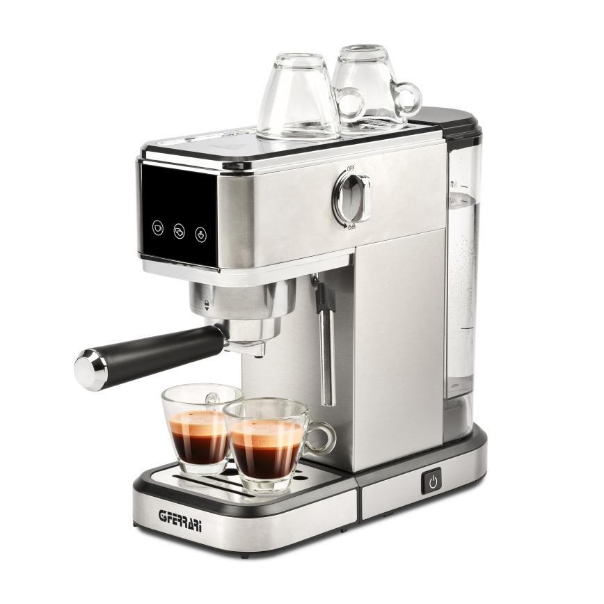 G3Ferrari G1018900 - Espressor manual cu portafiltru, 1350 W / 230 V, 15 bar, oțel inoxidabil