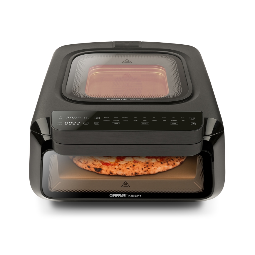 G3Ferrari G1022500 - Cuptor multifuncțional KRISPY 3 în 1, 1600 W/230 V, 13 L, negru