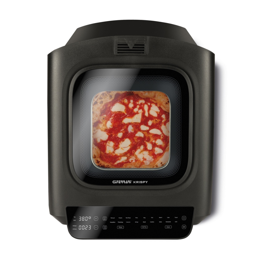 G3Ferrari G1022500 - Cuptor multifuncțional KRISPY 3 în 1, 1600 W/230 V, 13 L, negru