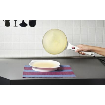 G3Ferrari G10306 - Aparat pentru clătite CREPPE, 20 cm, 800 W/230 V, alb