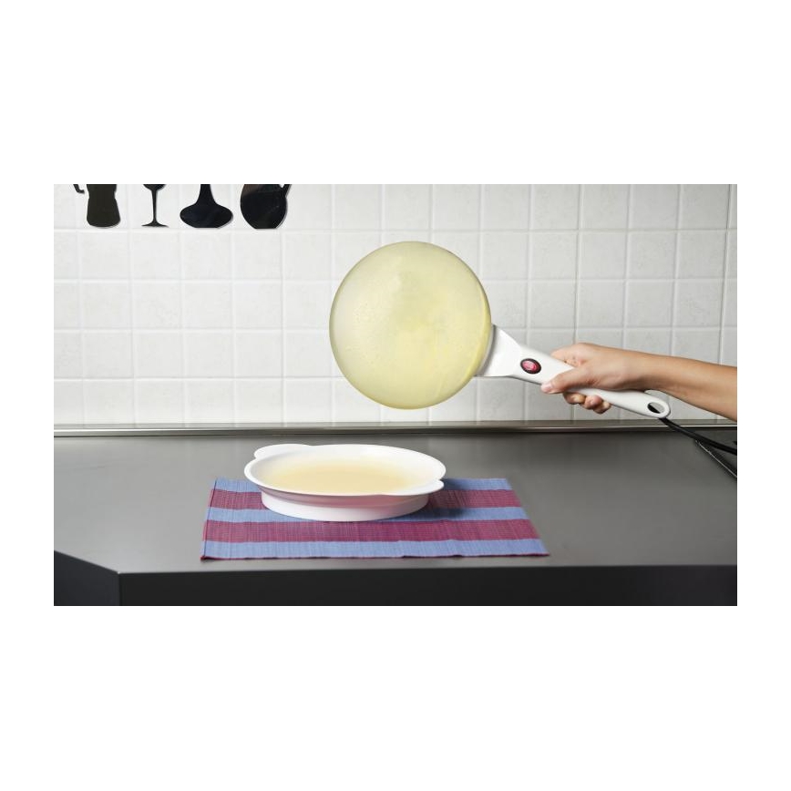 G3Ferrari G10306 - Aparat pentru clătite CREPPE, 20 cm, 800 W/230 V, alb