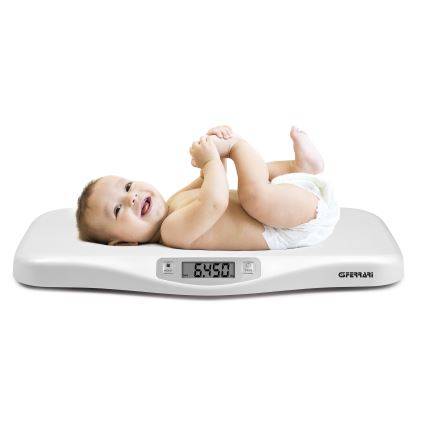 G3Ferrari G30021 - Cântar digital pentru copii, 20 kg, 1x CR2032, alb