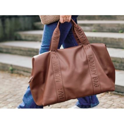 Geantă de înfășat Childhome MOMMY BAG LEATHER maro