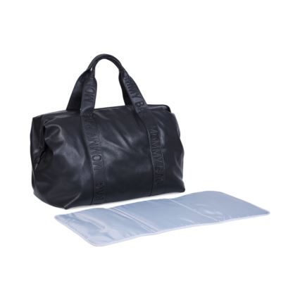 Geantă de înfășat Childhome MOMMY BAG LEATHER negru