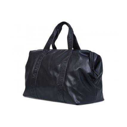 Geantă de înfășat Childhome MOMMY BAG LEATHER negru