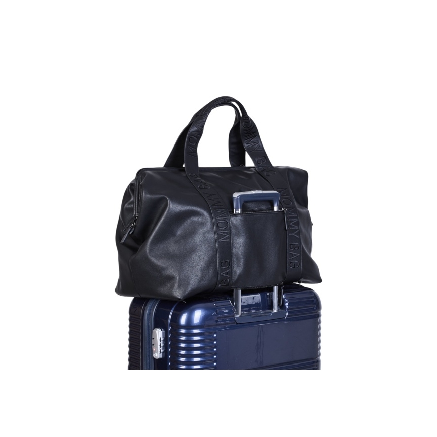 Geantă de înfășat Childhome MOMMY BAG LEATHER negru