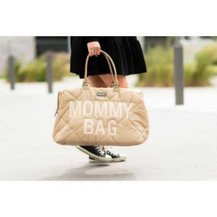 Geantă de înfășat Childhome MOMMY BAG PUFFERED bej