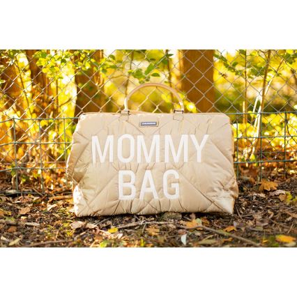 Geantă de înfășat Childhome MOMMY BAG PUFFERED bej