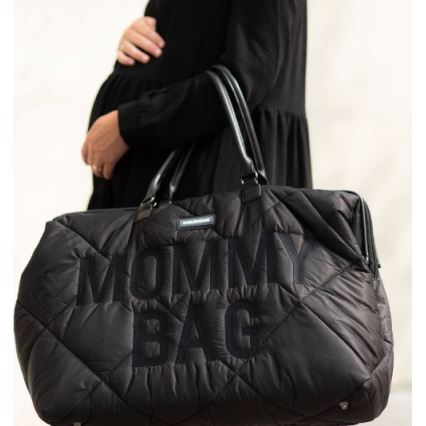 Geantă de înfășat Childhome MOMMY BAG PUFFERED negru