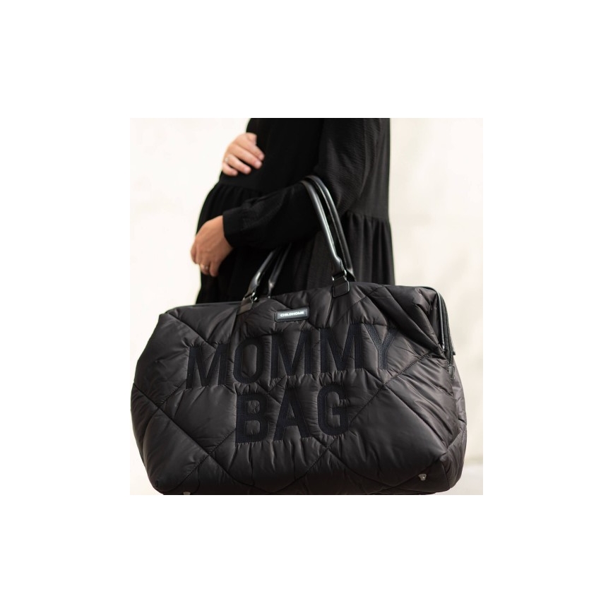 Geantă de înfășat Childhome MOMMY BAG PUFFERED negru