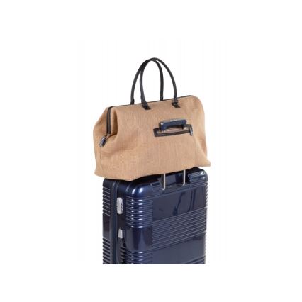 Geantă de înfășat Childhome MOMMY BAG RAFFIA LOOK bej