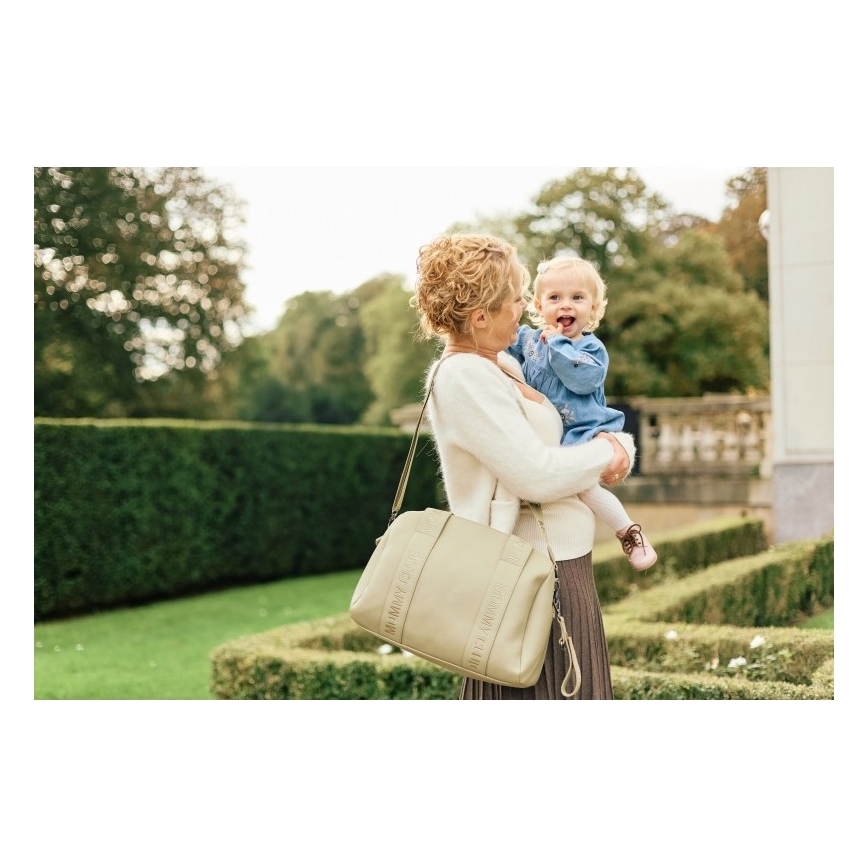 Geantă de înfășat Childhome MOMMY CLUB LEATHER bej