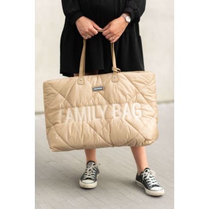 Geantă de voiaj Childhome FAMILY BAG PUFFERED crem
