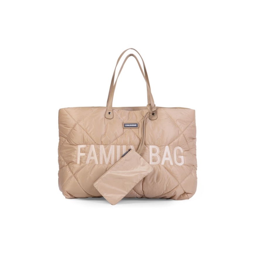 Geantă de voiaj Childhome FAMILY BAG PUFFERED crem