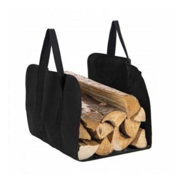 Geantă pentru lemne de foc 100x45 cm negru