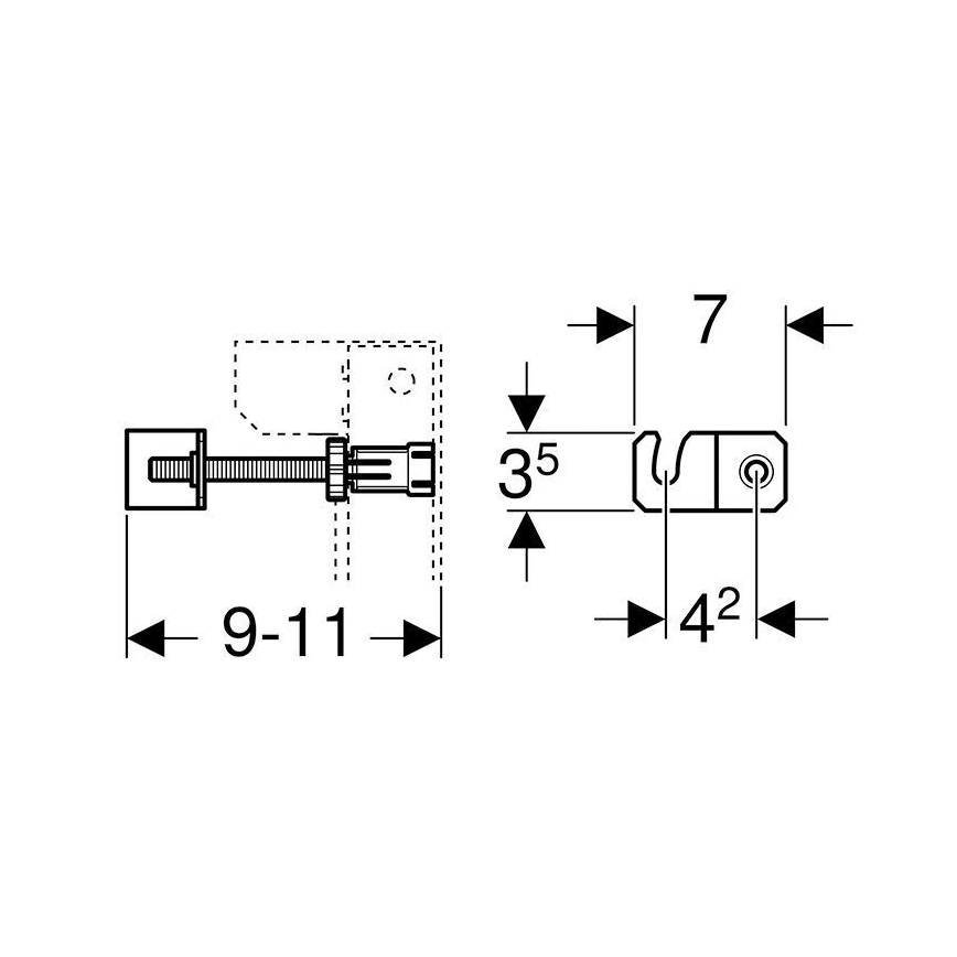 Geberit 111.013.00.1 - Set Duofix pentru montaj pe perete fals 9-11 cm