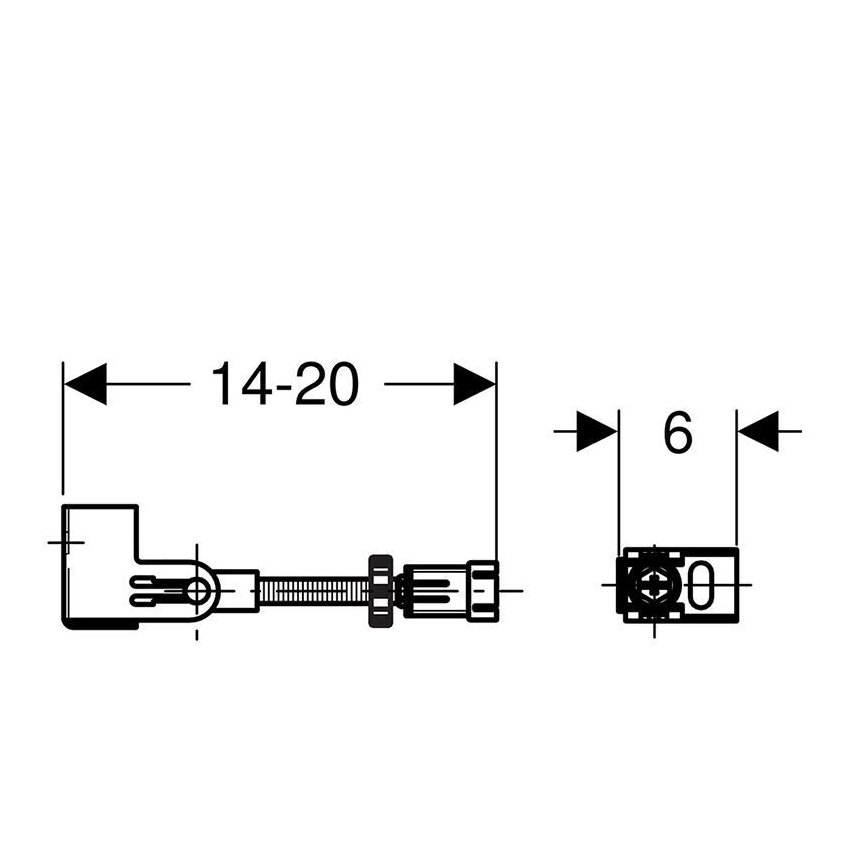 Geberit 111.835.00.1 - Set de fixare Duofix pentru perete, 2 buc.
