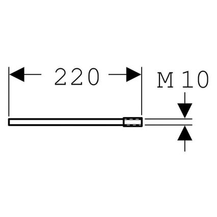 Geberit 111.887.00.1 - Set de extensie pentru fixare în perete Duofix, 22 cm