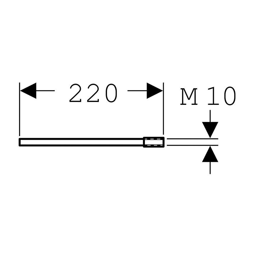 Geberit 111.887.00.1 - Set de extensie pentru fixare în perete Duofix, 22 cm