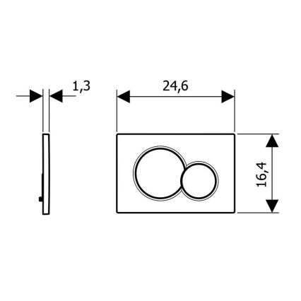Geberit 115.770.DT.5 - Plăcuță de acționare Sigma01 rotundă, 24,6x16,4 cm, alamă