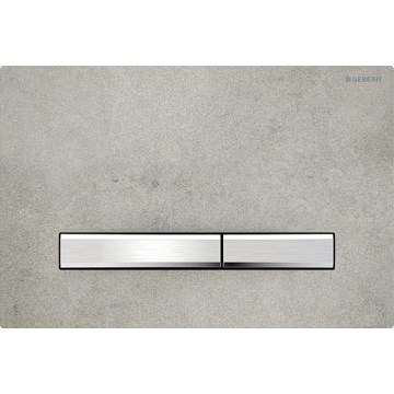 Geberit 115.788.JV.2 - Buton de acționare Sigma50 24,6 x 16,4 cm, decor beton/crom mat