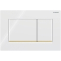 Geberit 115.883.KK.1 - Buton de acționare Sigma30, 24,6 x 16,4 cm, alb/auriu