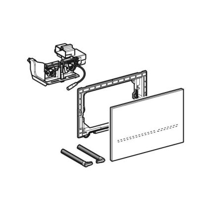 Geberit 116.090.SG.6 - Placă de acționare fără contact Sigma80, 24,7 x 16,4 cm, IP45, negru