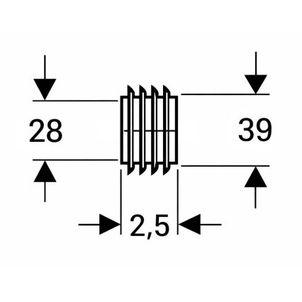 Geberit 119.669.00.1 - Manșetă de conectare pentru conducta de spălare Ø 28 mm, neagră