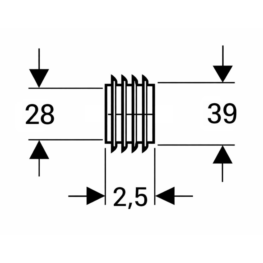 Geberit 119.669.00.1 - Manșetă de conectare pentru conducta de spălare Ø 28 mm, neagră