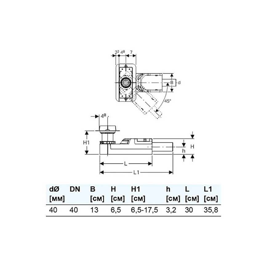Geberit 154.152.00.1 - Set de montaj pentru rigolă de scurgere CleanLine 65-90 mm