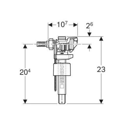 Geberit 243.886.00.5 - Ventil de umplere pentru rezervoare WC incastrate Tip 383
