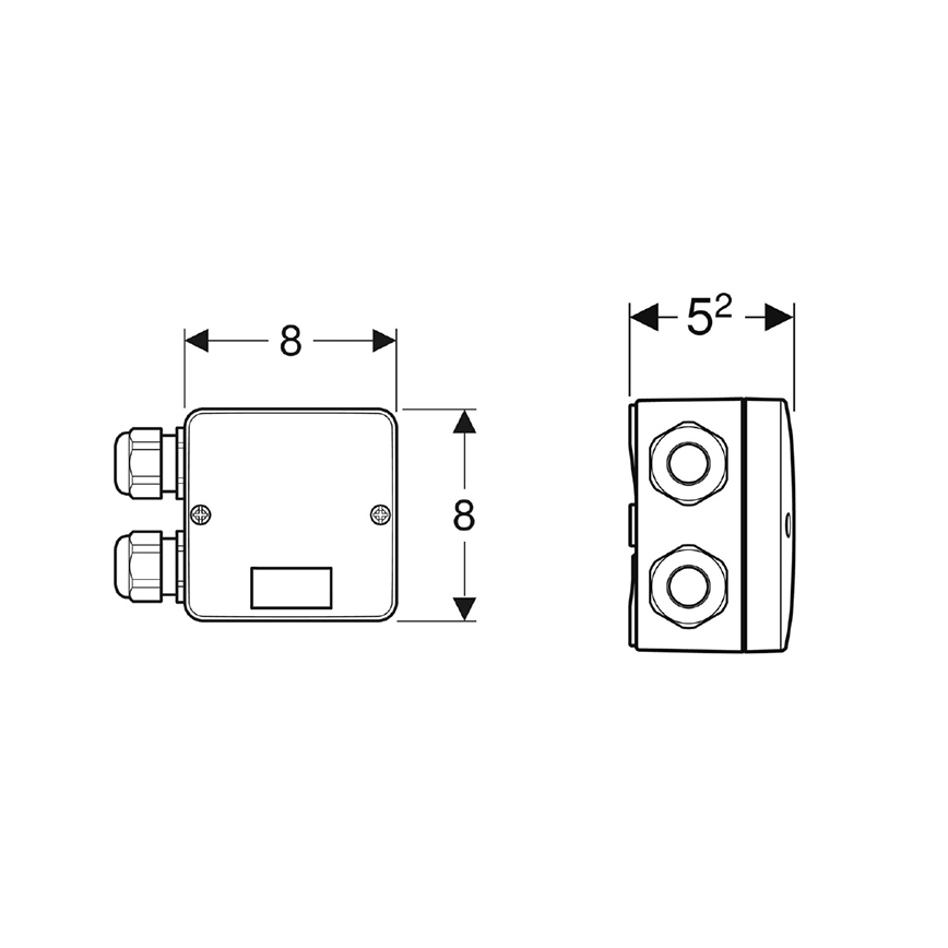 Geberit 244.120.00.1 - Cutie de conexiuni combinată