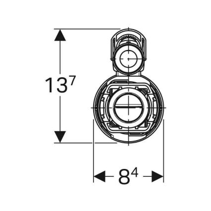 Geberit 282.350.21.2 - Ventil de clătire cu două trepte Tip 290