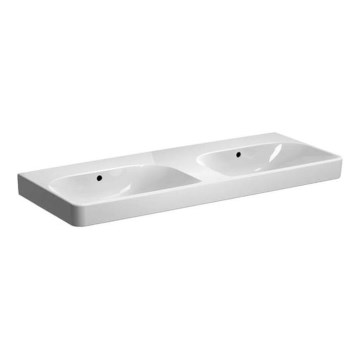 Geberit 500.224.01.1 - Lavoar dublu suspendat Smyle Square 120 x 48 cm, din ceramică, alb