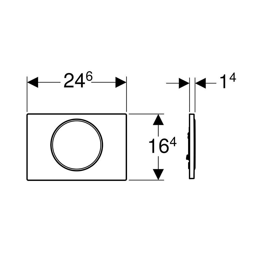 Geberit Placă de acționare Sigma10 24,6x16,4 cm alb/auriu - 115.758.KK.5