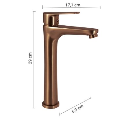 Gedy - Baterie lavoar COMO 29 cm, bronz