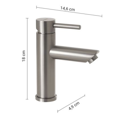 Gedy - Baterie lavoar GARDA 18 cm crom mat