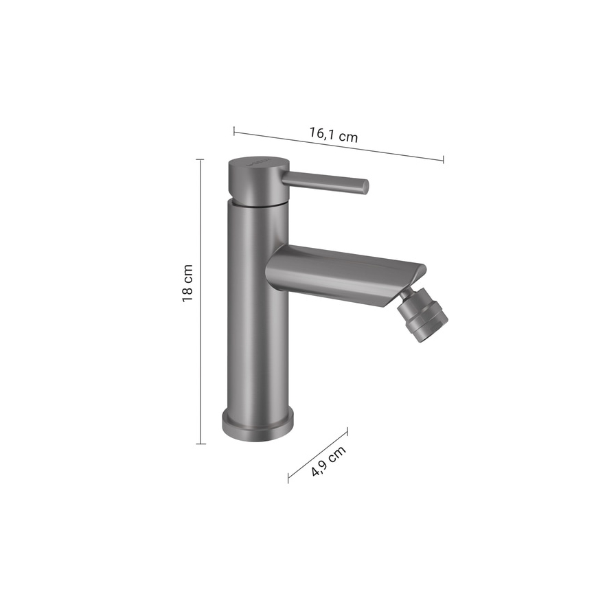Gedy - Baterie pentru bideu COMO 18 cm crom mat