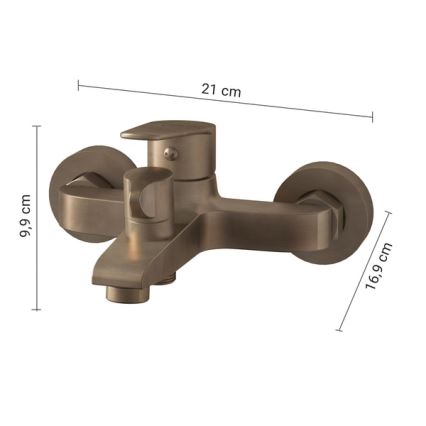 Gedy - Baterie pentru cadă COMO bronz