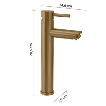 Gedy - Baterie pentru lavoar ALTO 28,5 cm, aurie