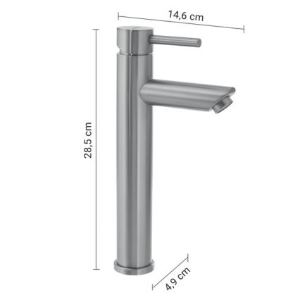 Gedy - Baterie pentru lavoar ALTO 28,5 cm crom mat