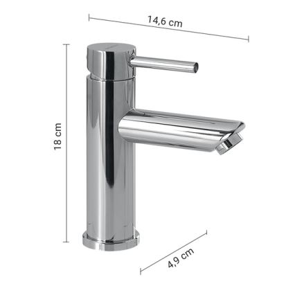 Gedy - Baterie pentru lavoar GARDA, 18 cm, crom lucios