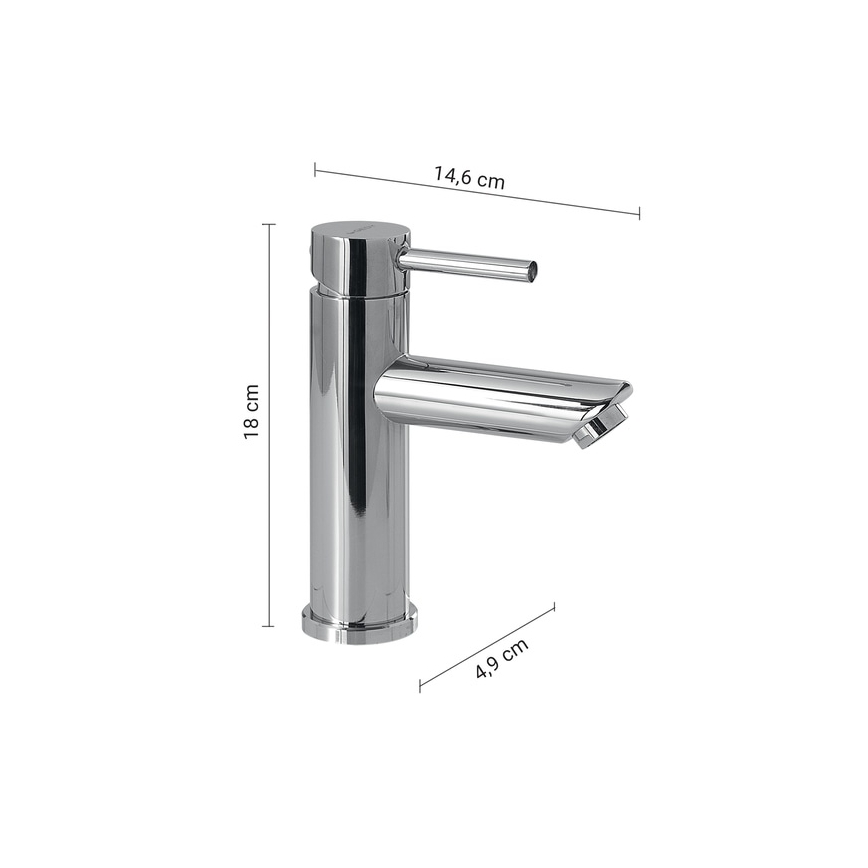 Gedy - Baterie pentru lavoar GARDA, 18 cm, crom lucios