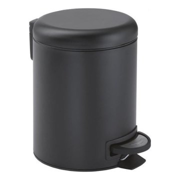 Gedy - Coș de gunoi POTTY 3 l cu închidere silențioasă, negru mat